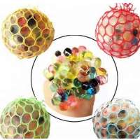 Jelly Rainbow Water Beads Stress Relief Ball Mesh Squishy Grape Ball Autism Mood Squeeze Toy For Kids