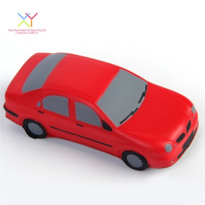 Factory Price PU Foam Stress Ball, Red Car Shape Promotional Gift Stress Ball