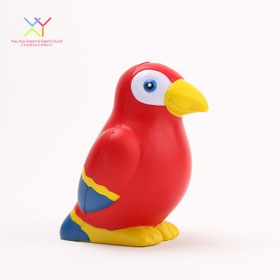 most popular animal stress ball lovely bird shaped toys foam promotional soft parrot shaped stress ball