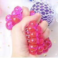 wholesale creative design colorful grape ball stress relief flashing ball squeezing toy squishy slime