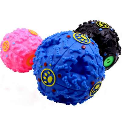 Pet Dog ball for Small Large Dogs Natural Rubber Leakage Food Ball Interactive Pet Cat Teething Training Chew Toy dog treat ball